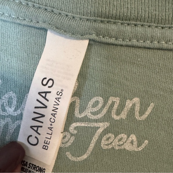 Oh Joy Green Tee. From Southern Made Tees. Size large. - Picture 4 of 6